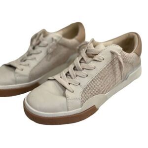 Dolce Vita Cream and Beige Sneakers Leather Canvas